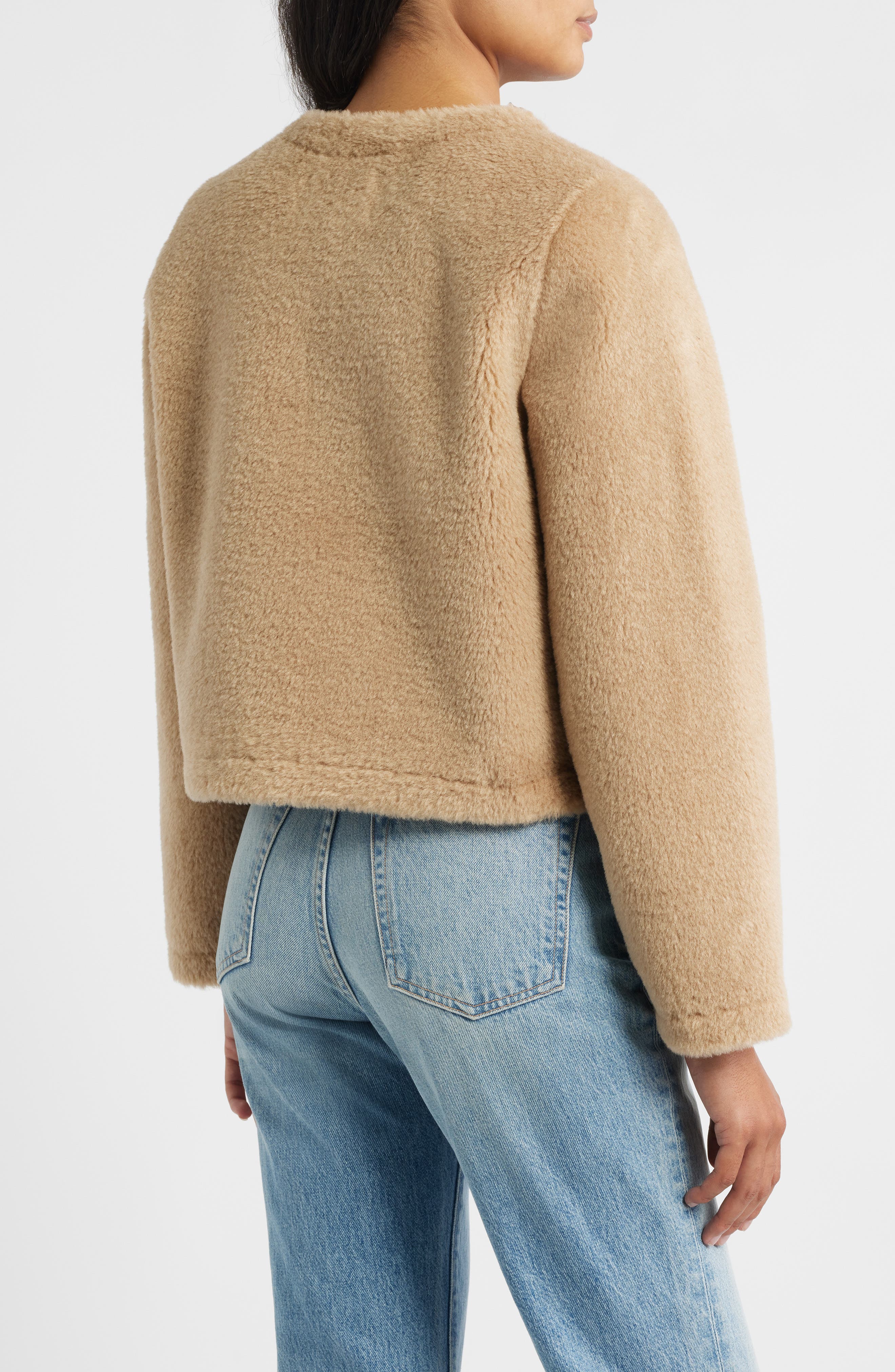 Faux Shearling Crop Jacket - image 2