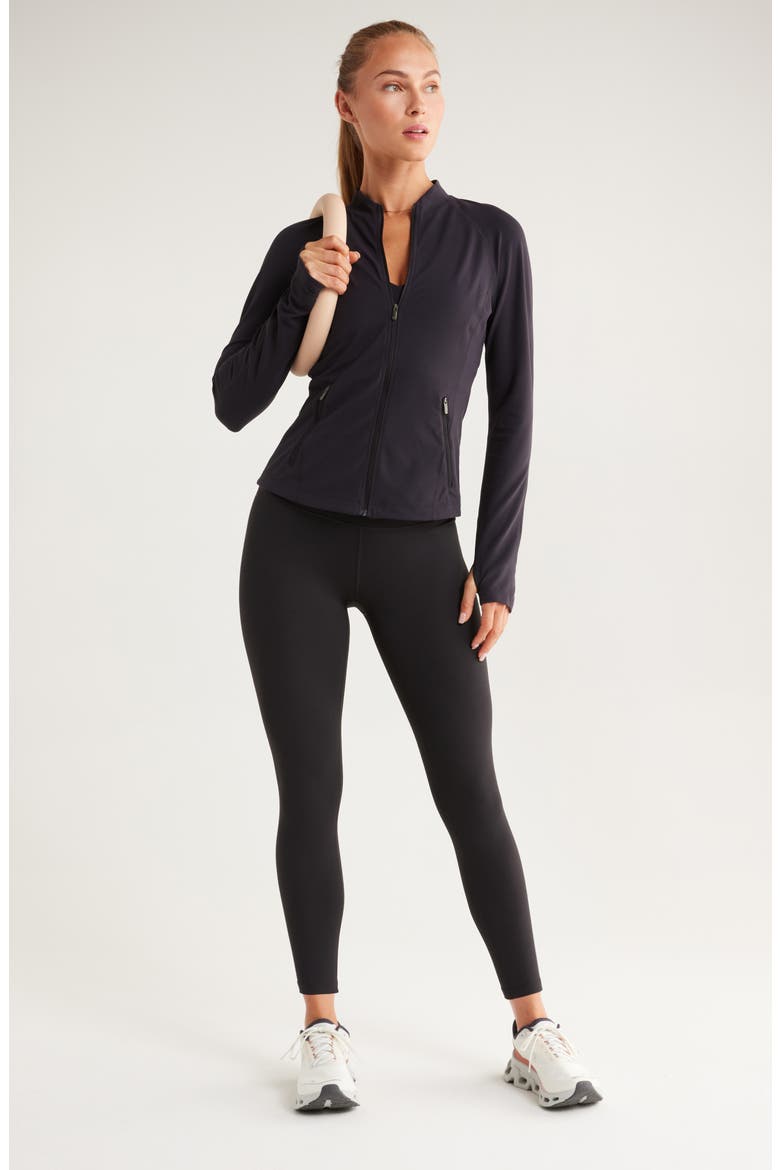 Studio Luxe Active Jacket, Alternate, color, BLACK