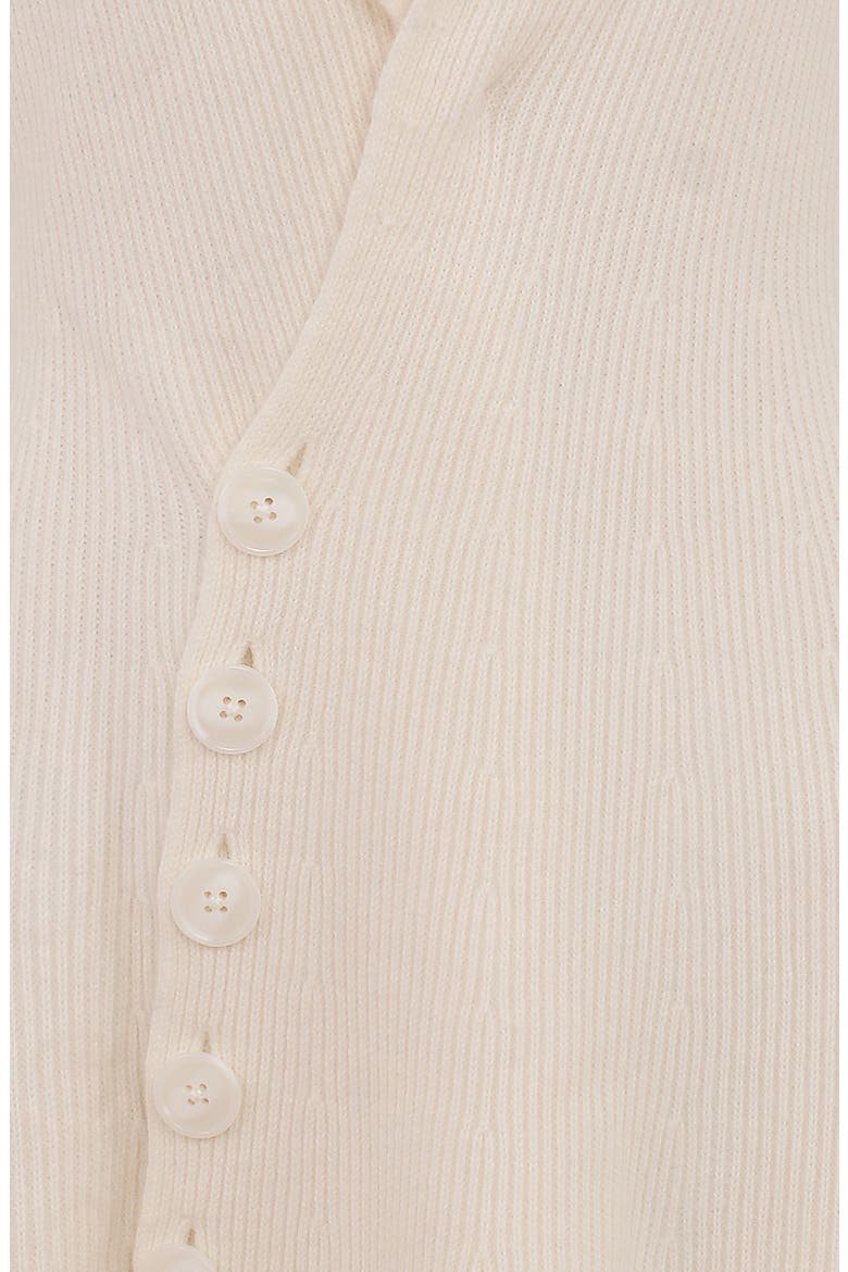 Ayla Plunge Neck Rib Knit Sweater Dress, Alternate, color, CREAM
