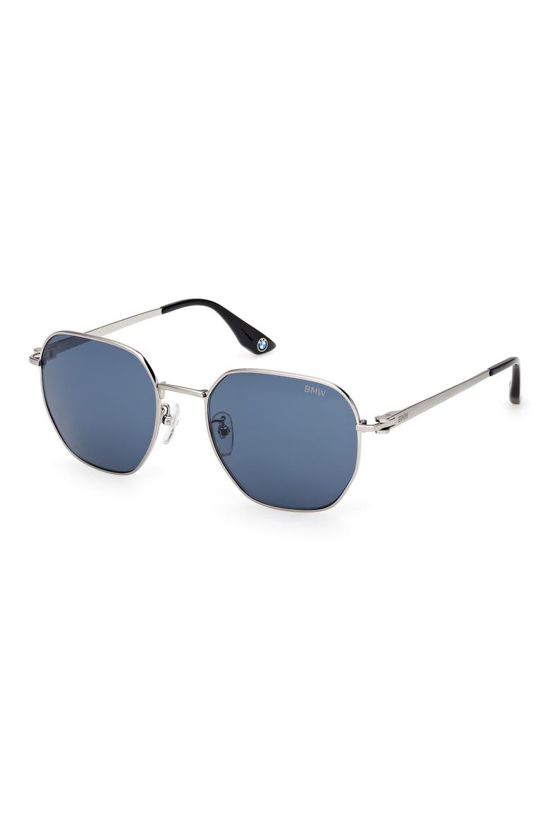 54mm Sunglasses, Alternate, color, MATTE PALLADIUM / BLUE