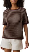 Faherty Miramar Stripe Linen & Organic Cotton Blend Sweater