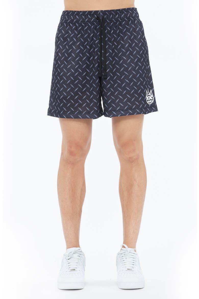 Print Mesh Shorts, Main, color, DIAMOND PLATE