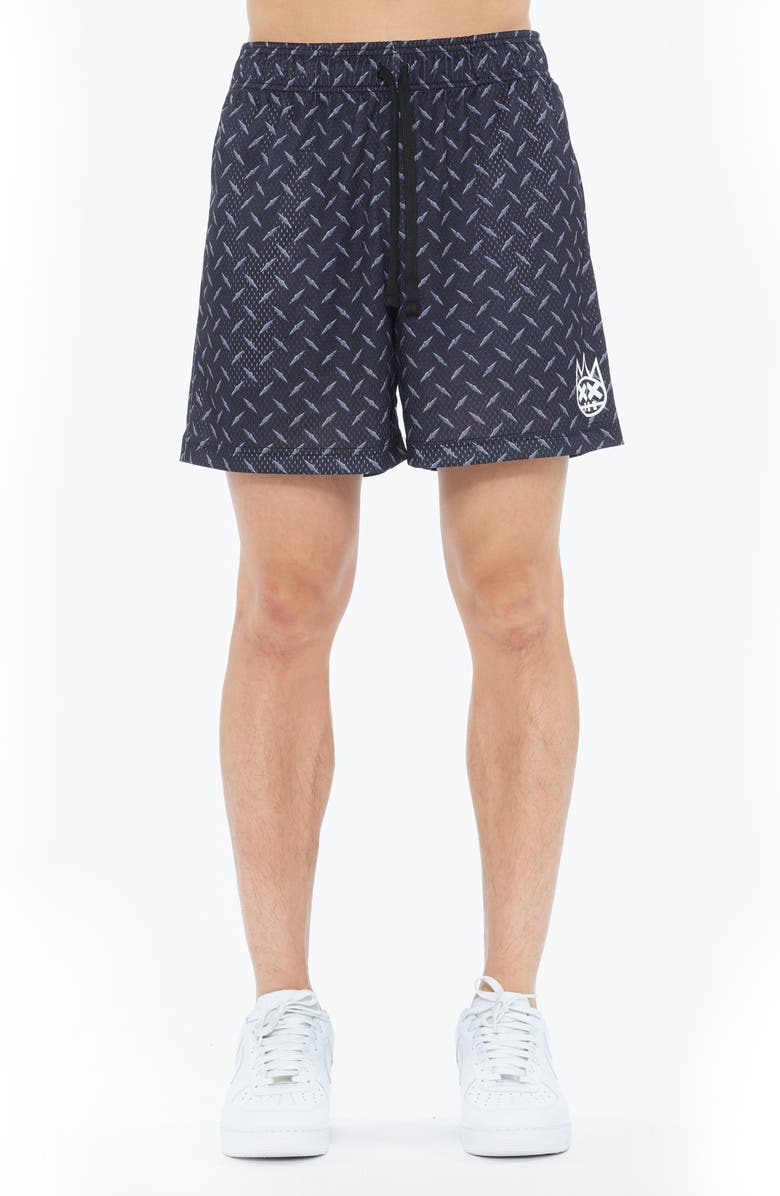 Cult of Individuality Print Mesh Shorts, Main, color, Diamond Plate