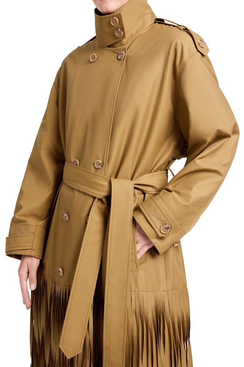 Fringe Benefit Water Repellent Twill Trench Coat, Alternate, color, BRITISH KHAKI