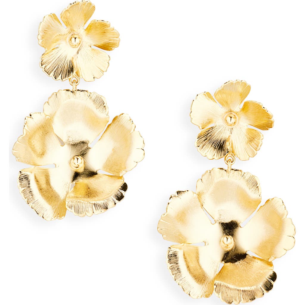 Lelet Ny Eden Floral Drop Earrings In Gold
