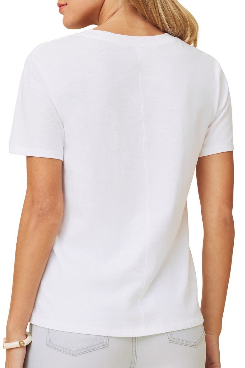 Louisa Boyfriend Fit V-Neck Cotton T-Shirt, Alternate, color, WHITE