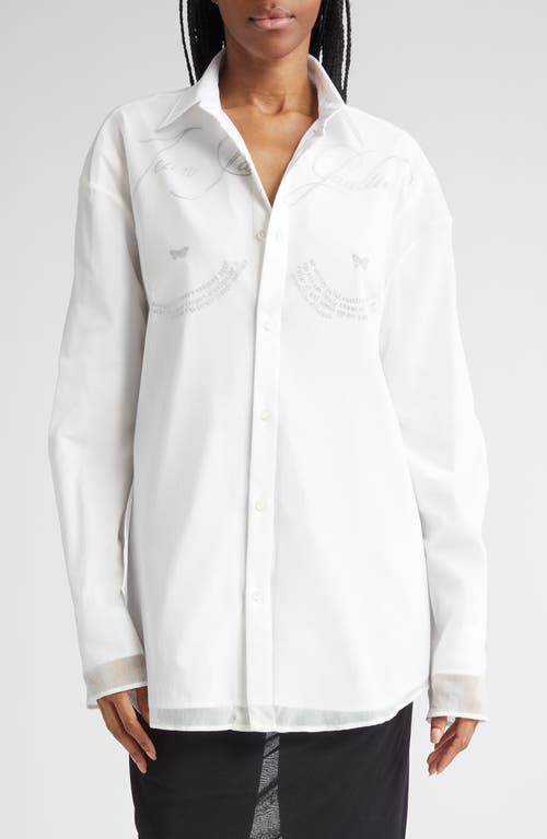 Jean Paul Gaultier The Tattoo Poem Mixed Media Button-up Shirt