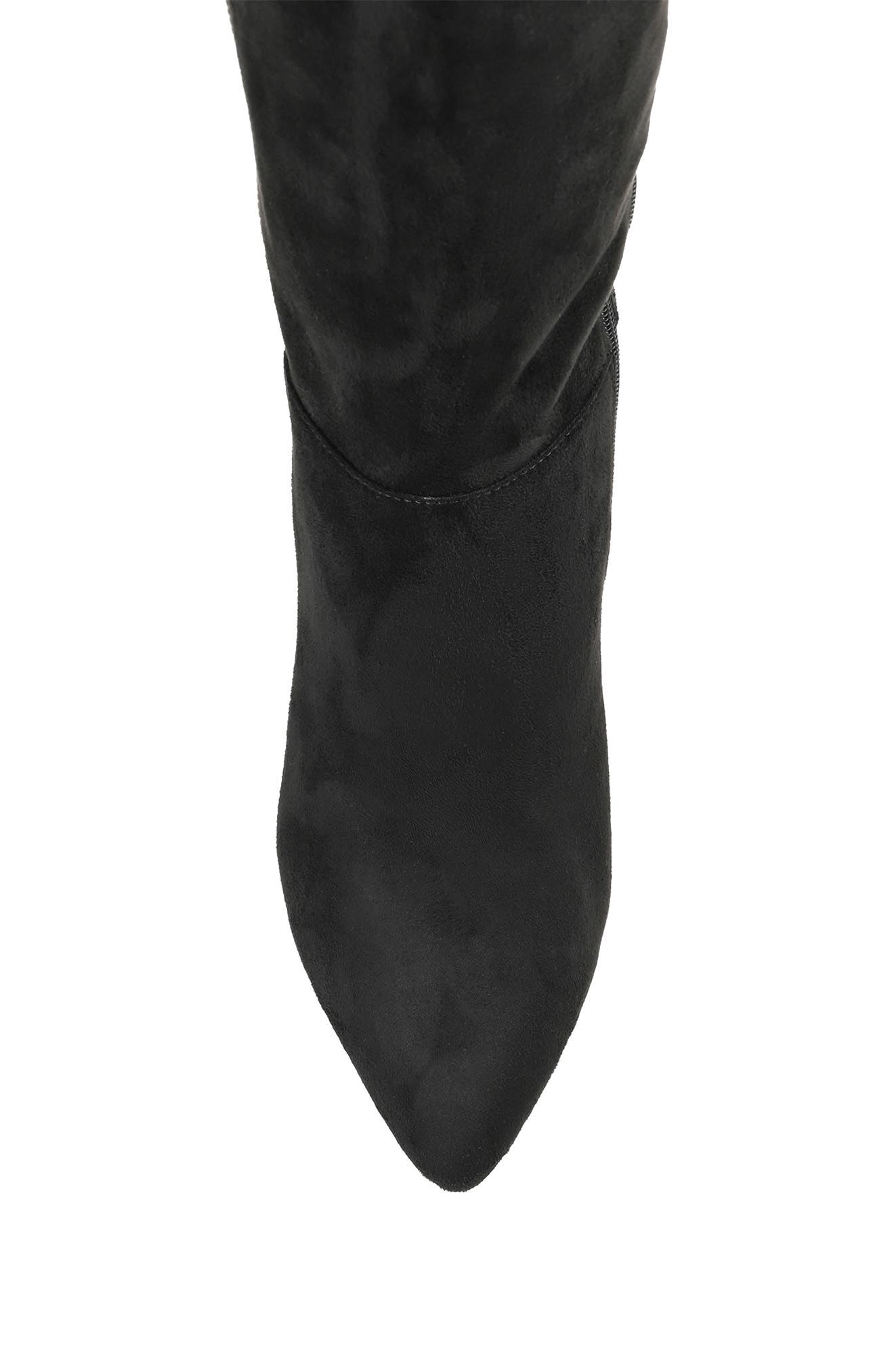 Journee Collection Idinna Tall Vegan Leather Faux Fur Lined Block Heel Boot - Extra Wide Calf, Alternate, color, 