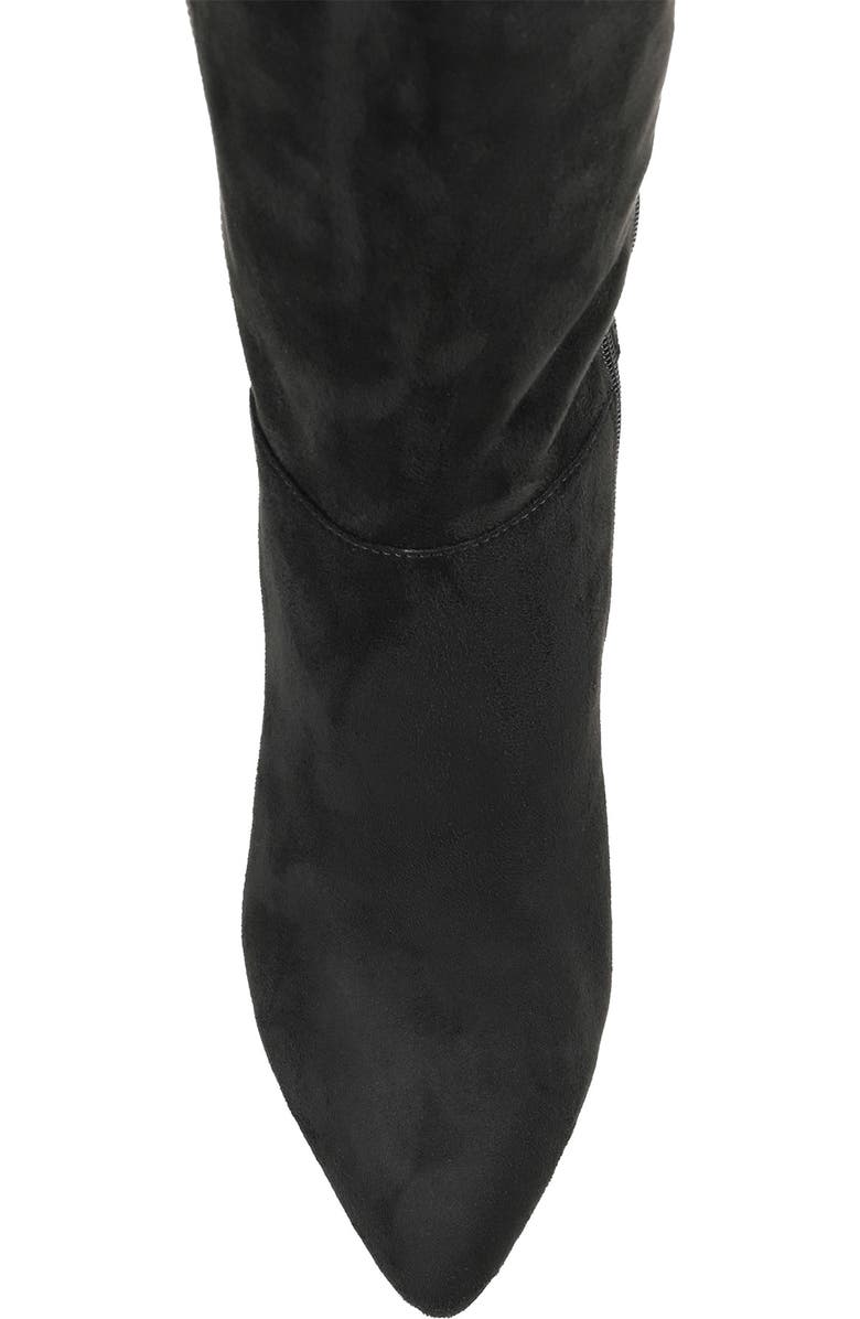 Journee Collection Idinna Tall Vegan Leather Faux Fur Lined Block Heel Boot - Extra Wide Calf, Alternate, color,