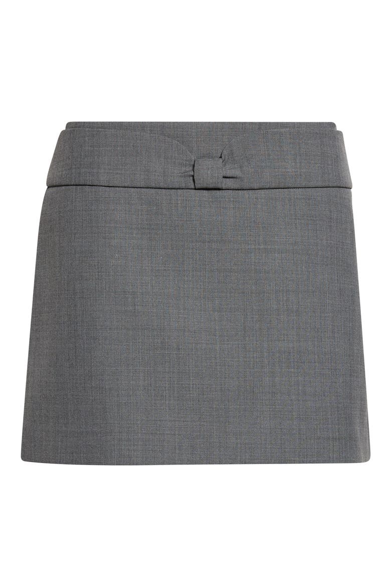 Bow Low Rise Miniskirt, Main, color, GREY