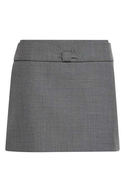 Bow Low Rise Miniskirt