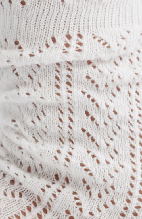 Casa Clara Pointelle Lettuce Edge Crew Socks