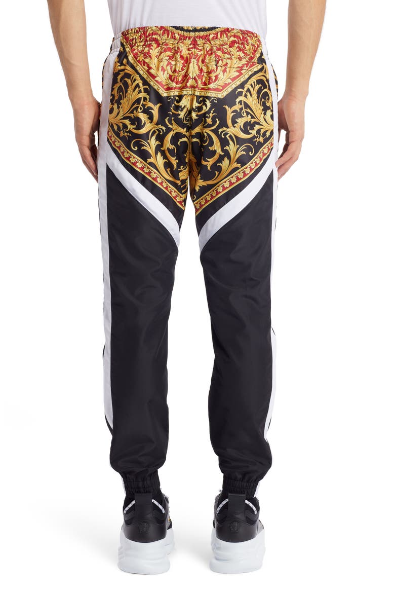 Le Pop Classique Baroque Print Track Pants, Alternate, color, RED PRINT