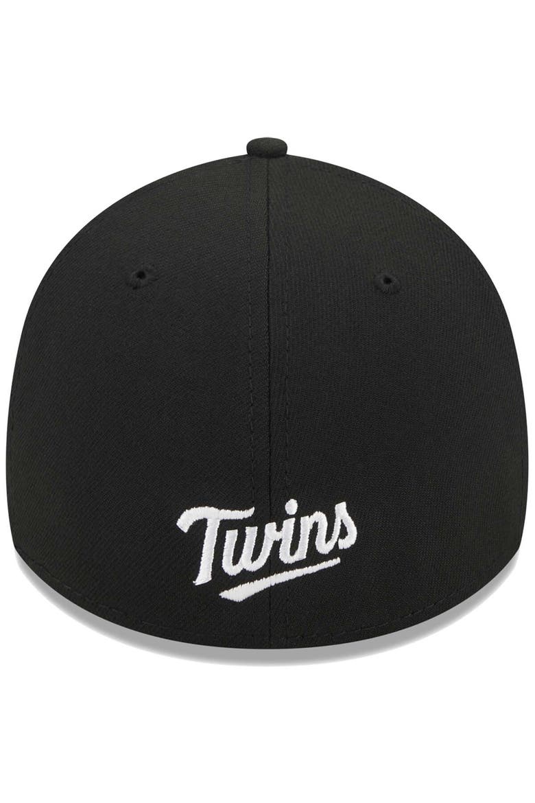 Men's New Era Black Minnesota Twins Logo 39THIRTY Flex Hat, Alternate, color, Black