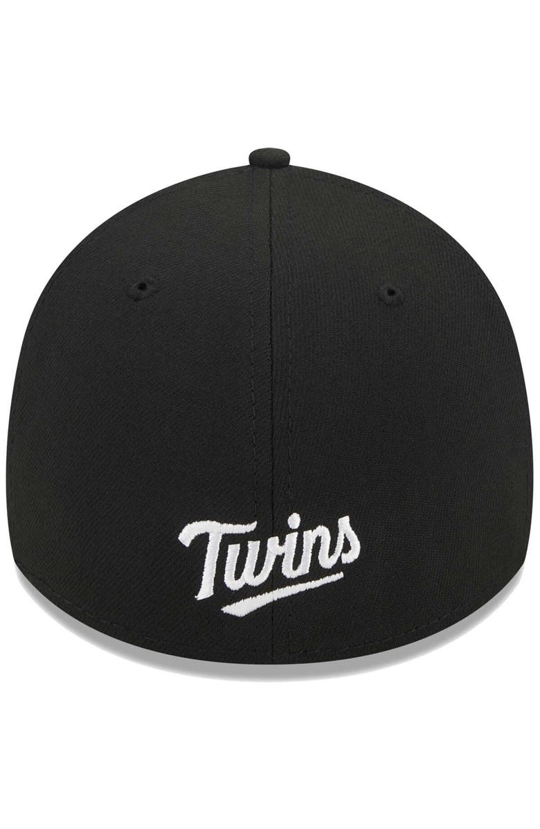 New Era Men's New Era Black Minnesota Twins Logo 39THIRTY Flex Hat, Alternate, color, Black