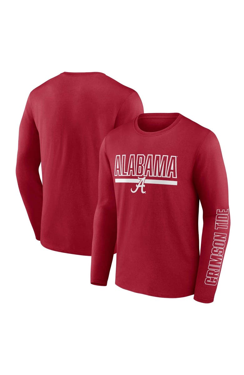 PROFILE Men's Profile Crimson Alabama Crimson Tide Big & Tall Two-Hit Graphic Long Sleeve T-Shirt, Main, color, 