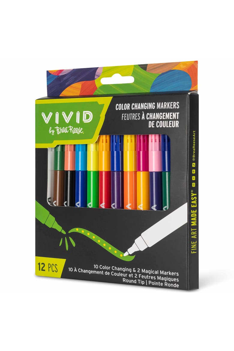 Color Changing Markers, 10 Color & 2 Magic Ink Markers, Alternate, color, Multicolored