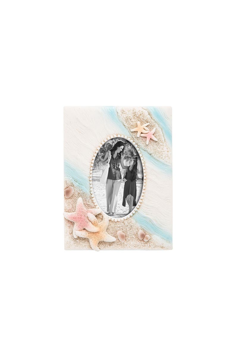 Beachcombers Gigi Beach Resin Photo Picture Frame, Main, color, White