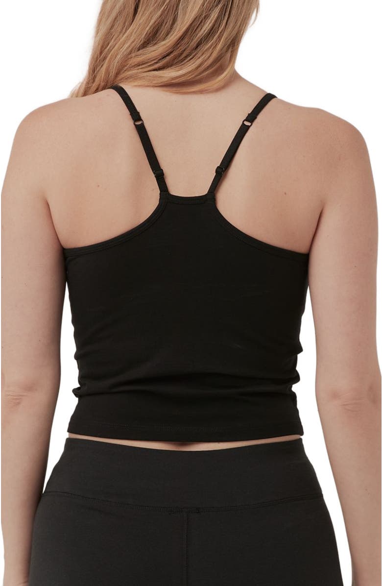 Pact Organic Cotton Everyday Shelf Bra Cropped Camisole 3-Pack, Alternate, color, Black