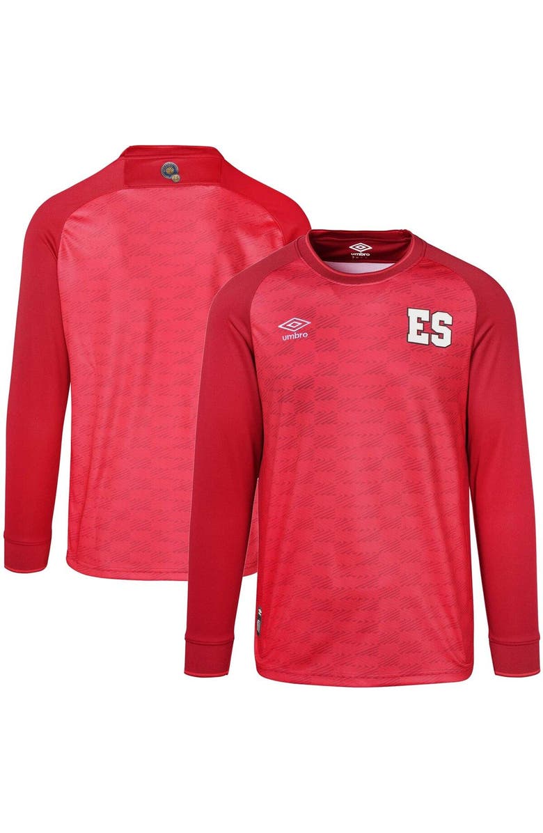 Umbro Men's Umbro Red El Salvador National Team 2023 Replica Long Sleeve Jersey, Main, color, Red