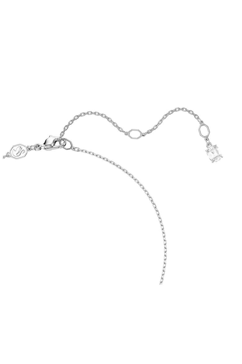 x Ariana Grande Angelic Crystal Heart Halo Pendant Necklace, Alternate, color, WHITE/ SILVER
