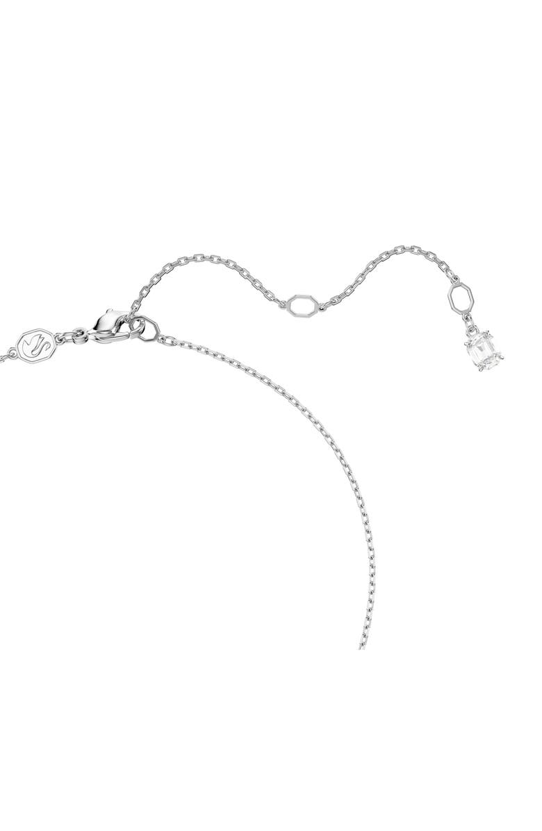 Swarovski x Ariana Grande Angelic Crystal Heart Halo Pendant Necklace, Alternate, color, White/ Silver