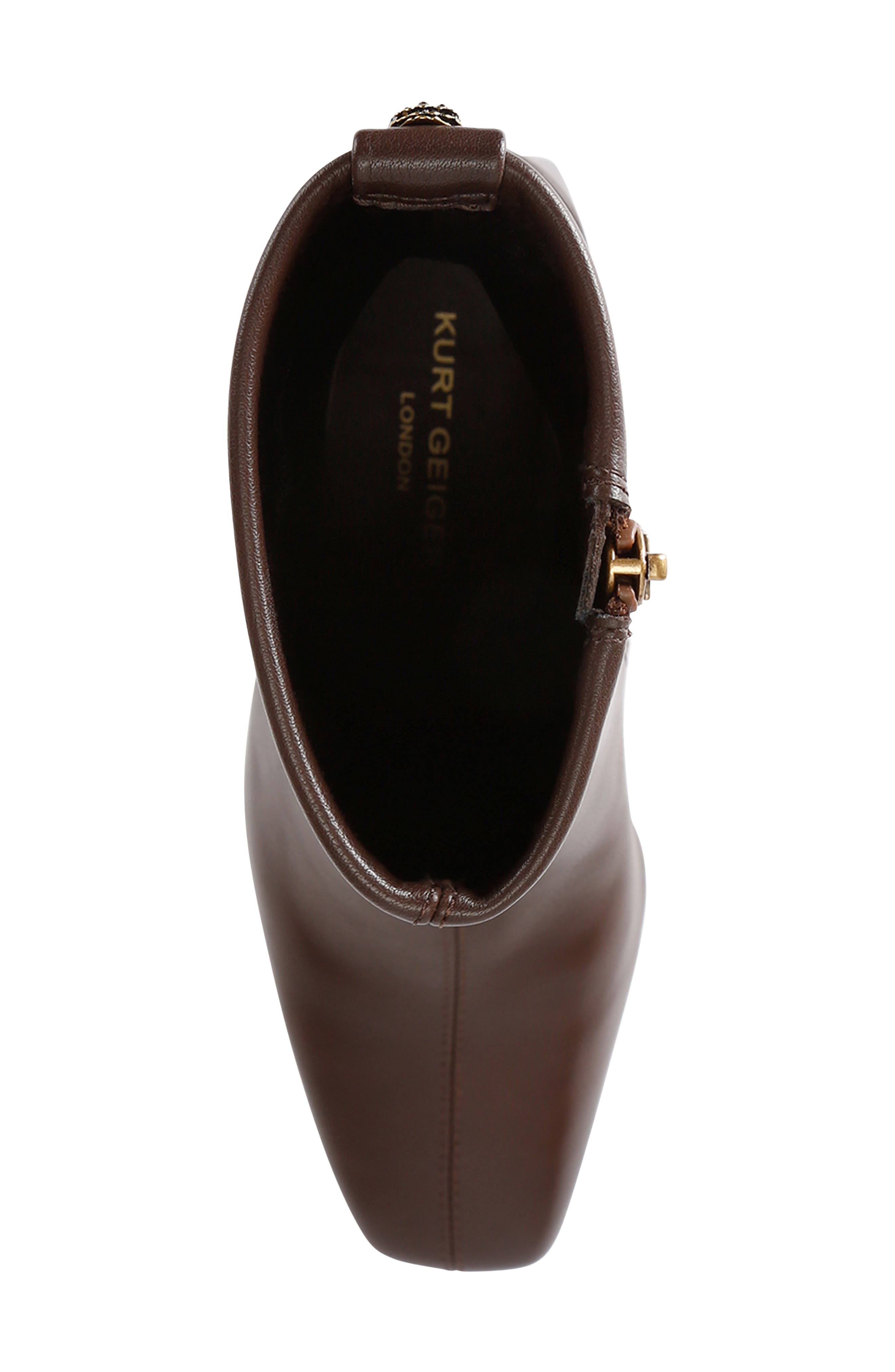 Grove Faux Leather Ankle Boot, Alternate, color, DARK BROWN