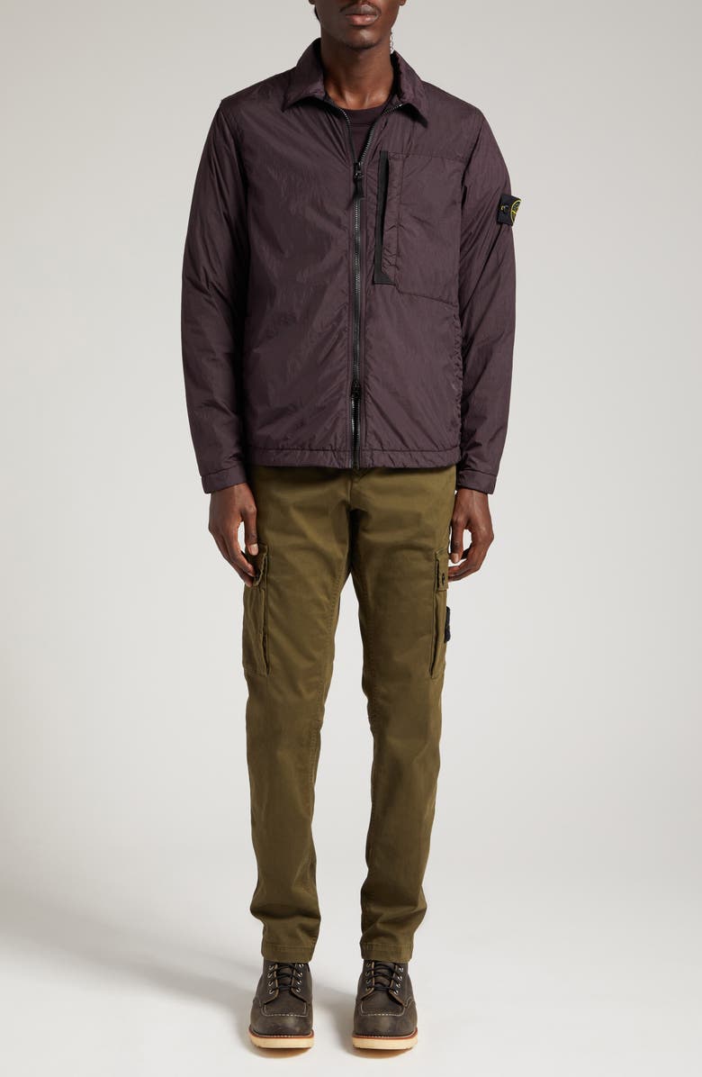 Stone Island Garment Dyed Crinkle Recycled Nylon Overshirt, Alternate, color, 