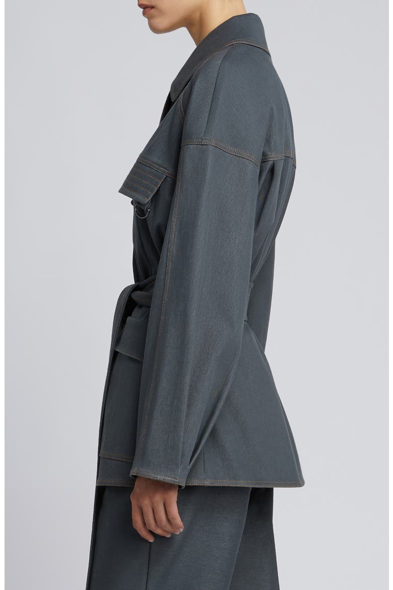 West Belted Jacket, Alternate, color, DARK GREY