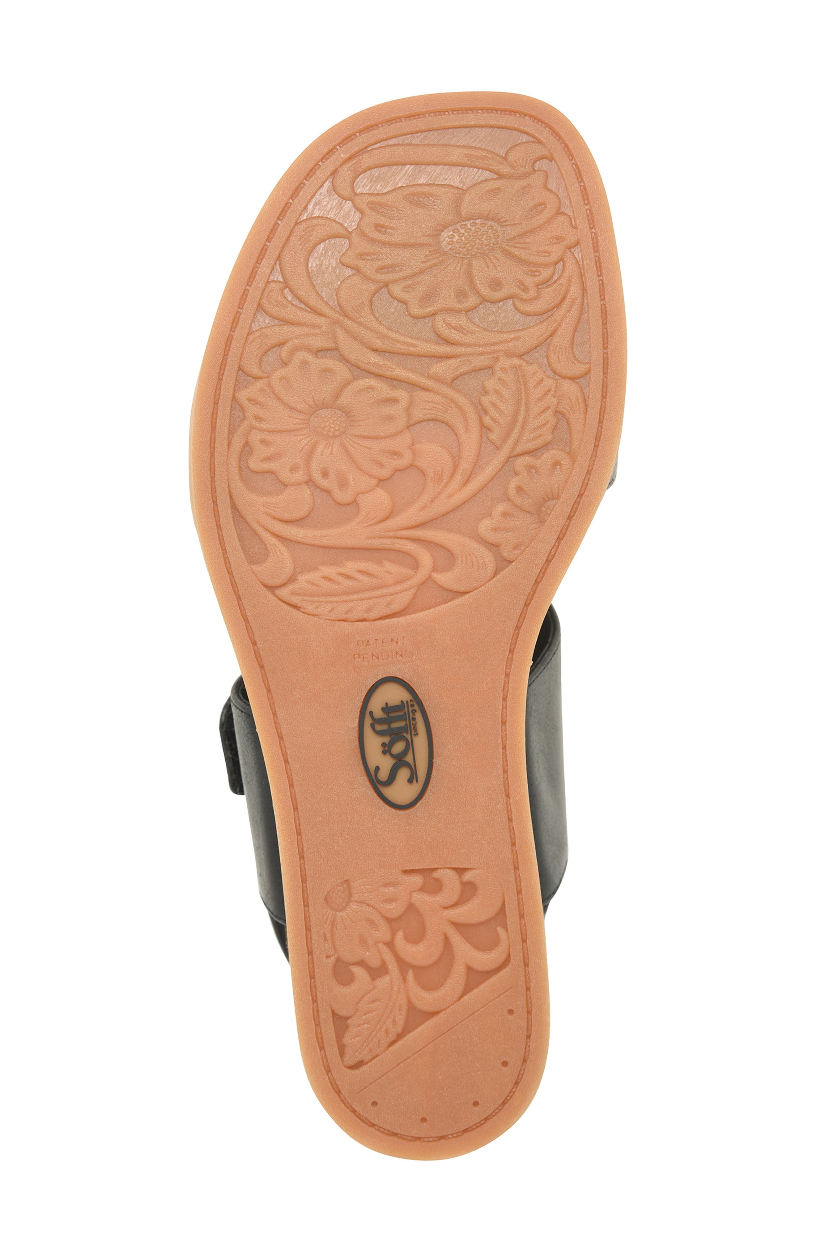 Söfft Peggie Wedge Sandal, Alternate, color, Black/ Dark Pewter