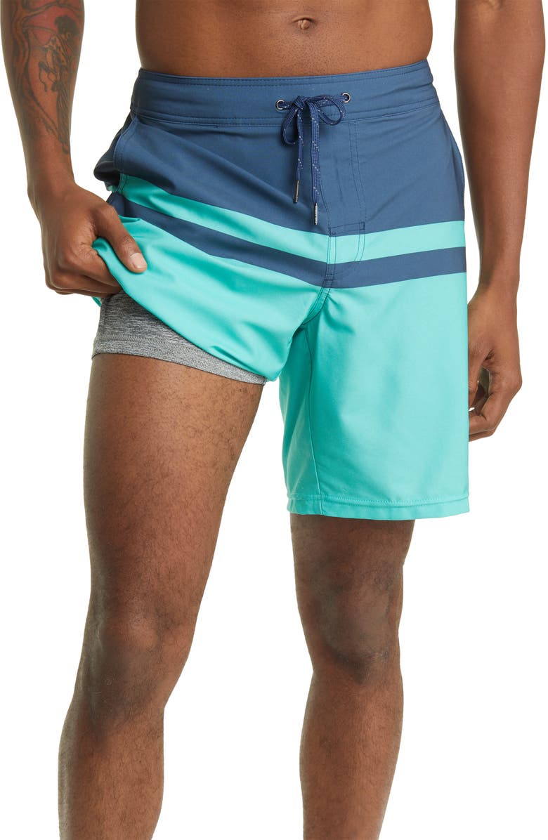 Fair Harbor The Ozone Swim Trunks, Main, color, Jade