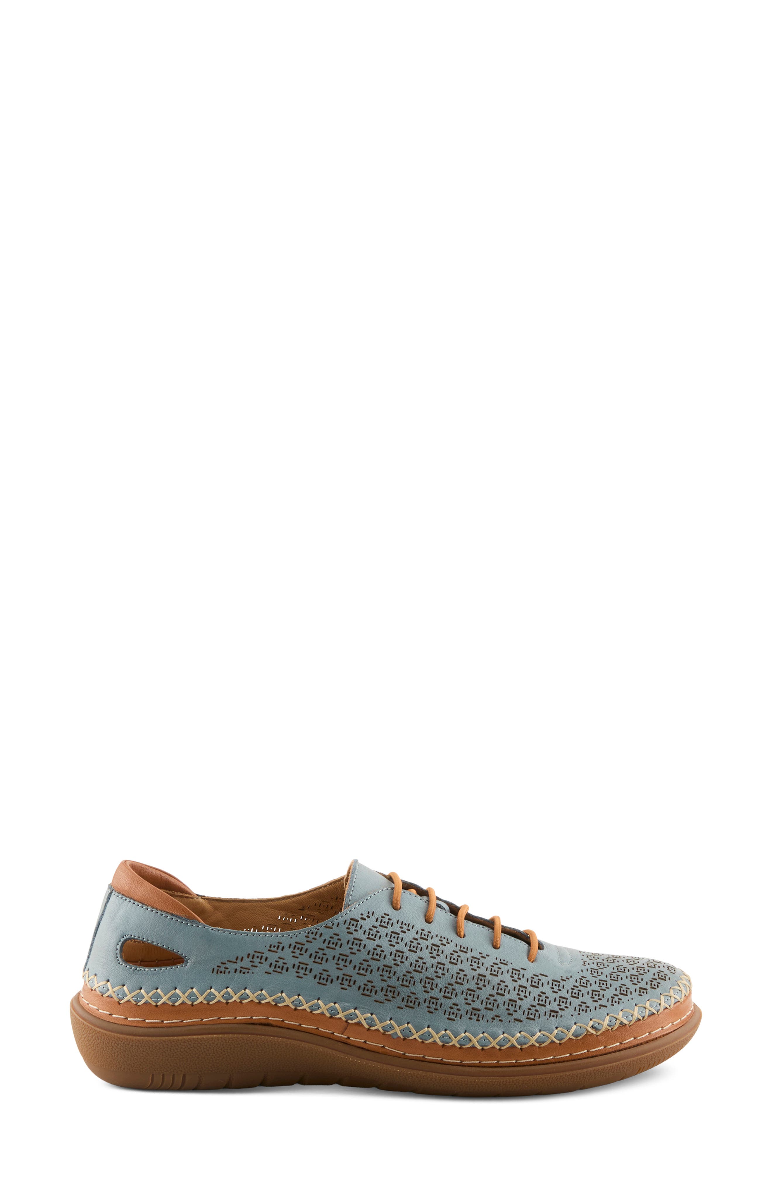 Janell Laser Cut Sneaker, Alternate, color, BLUE
