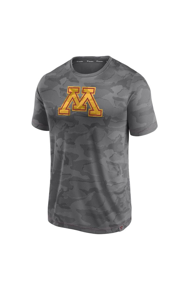 FANATICS Men's Fanatics Branded Gray Minnesota Golden Gophers Primary Camo T-Shirt, Alternate, color, 