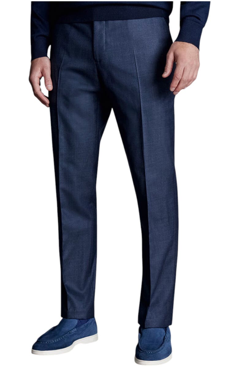 Charles Tyrwhitt Slim Fit End On End Ultimate Performance Suit Pants, Main, color, Navy