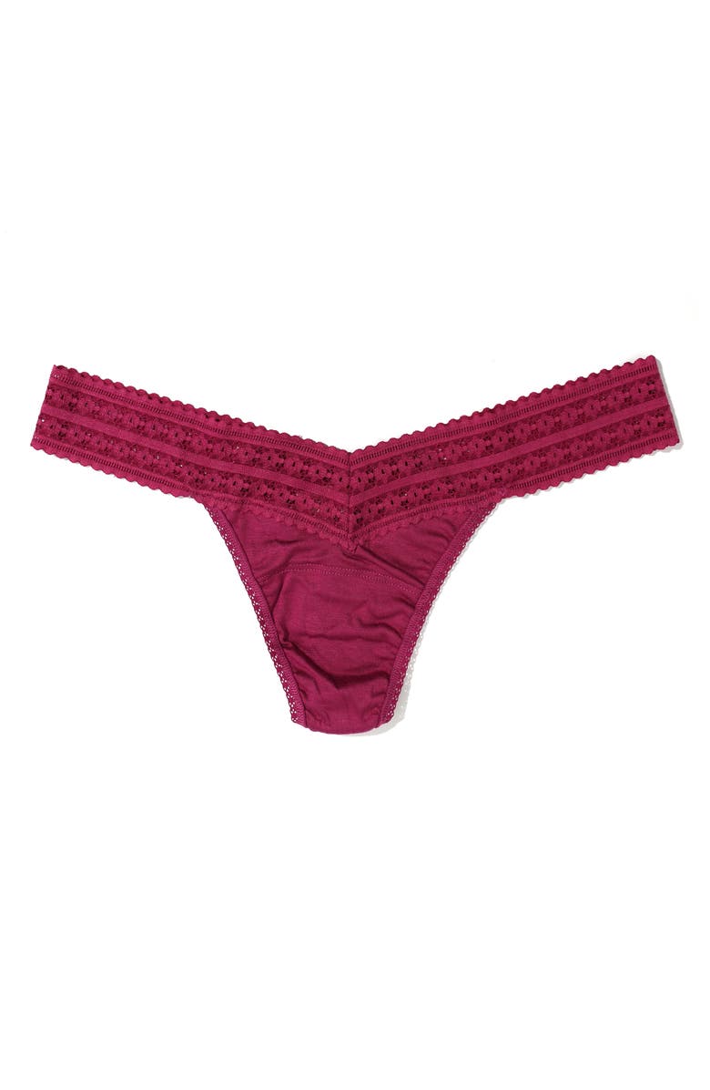 Hanky Panky Dream Low Rise Thong, Alternate, color, California Raisin
