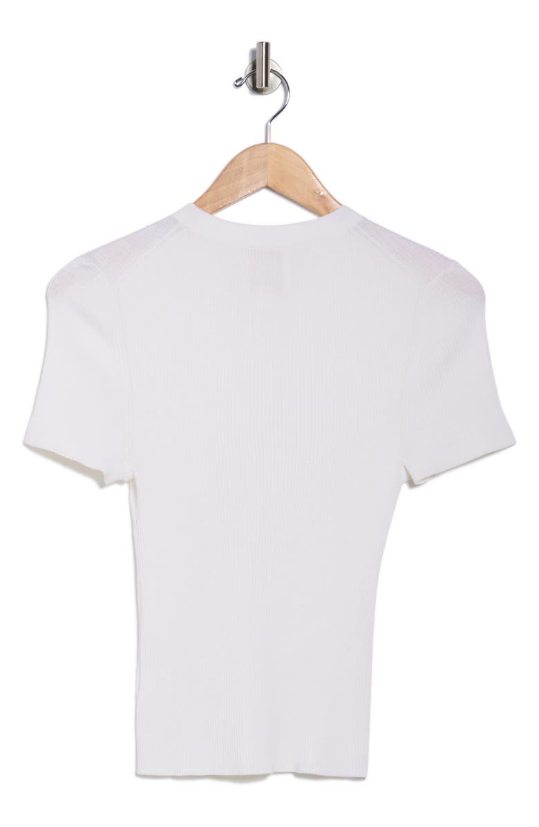 TWP Tease Short Sleeve Wool Sweater, Alternate, color, Ivory