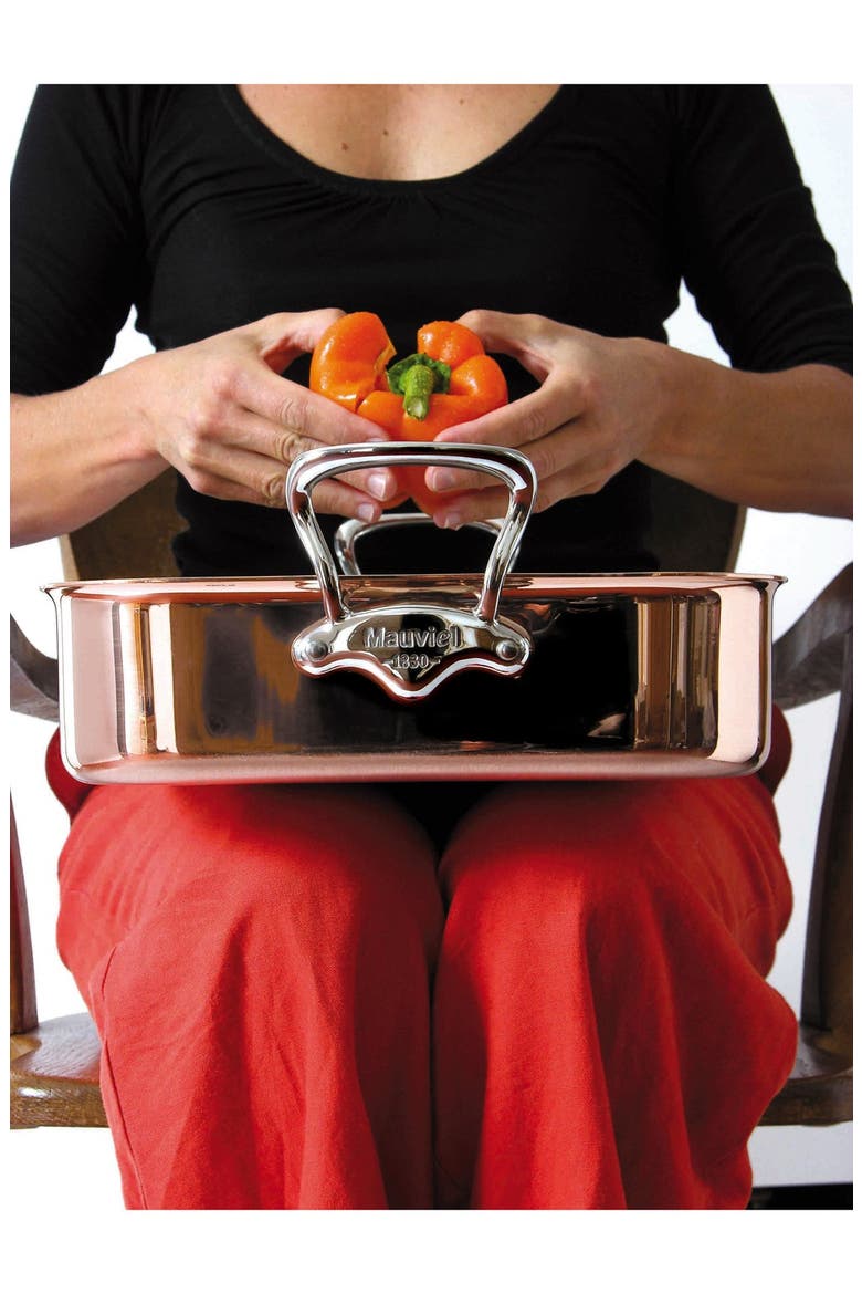 'M'héritage - M'150s' Copper & Stainless Steel Roasting Pan with Rack, Alternate, color, METALLIC RUST/COPPER
