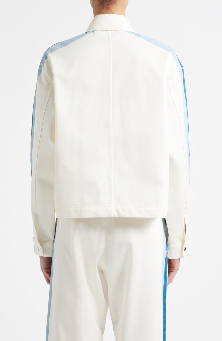 Marni Water Repellent Cotton Gabardine Shirt Jacket, Alternate, color, 00W01 Lily White