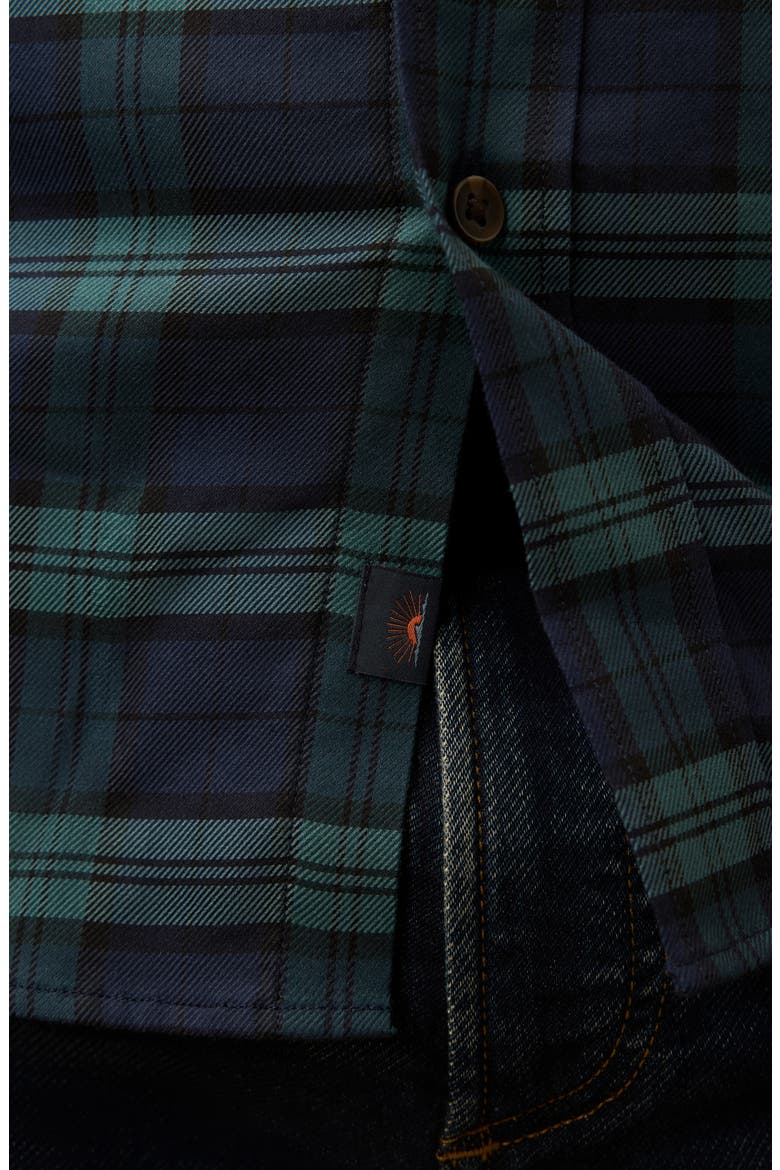 The Movement Stretch Cotton Blend Twill Button-Up Shirt, Alternate, color, HARBOR BLACKWATCH PLAID