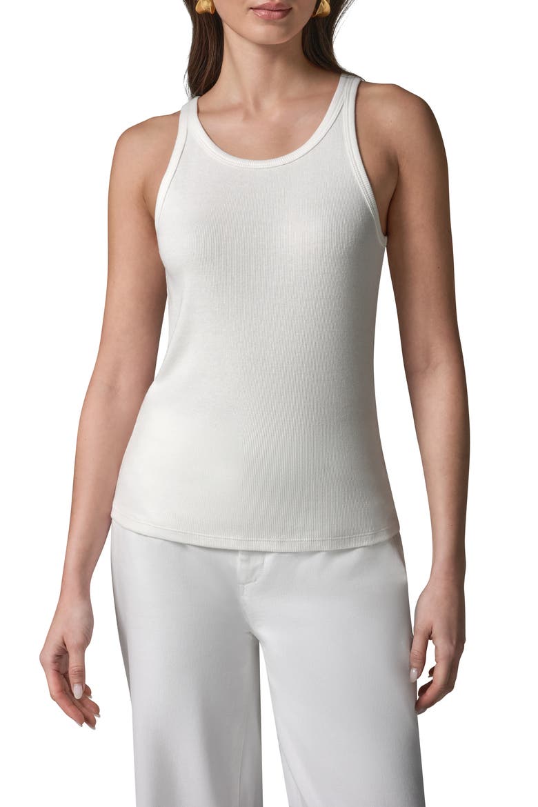 Rib Scoop Neck Tank, Alternate, color, CREAM