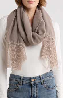 La Fiorentina Lace Embroidery Trim Scarf