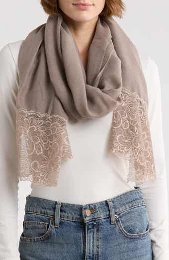 La Fiorentina Lace Embroidery Trim Scarf