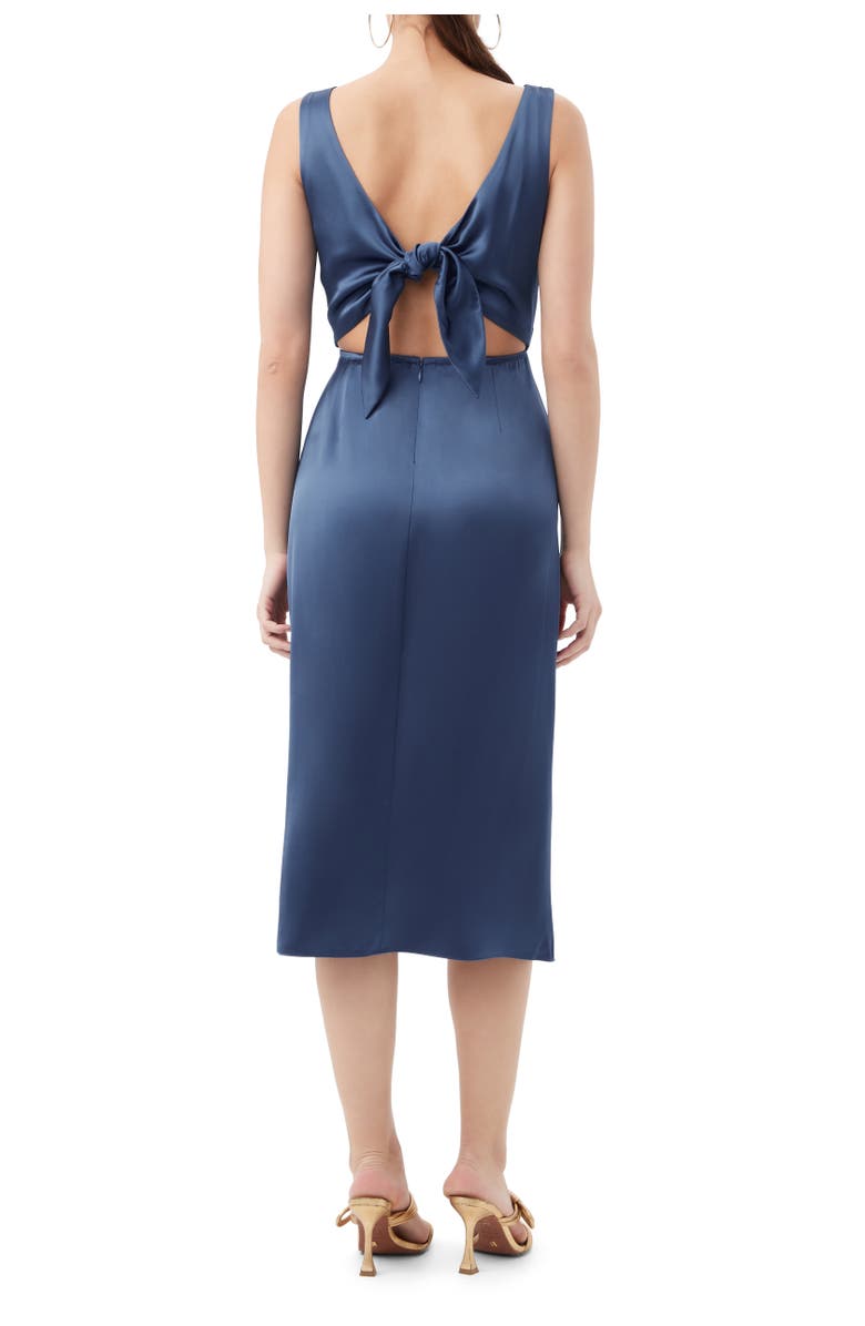 Trina Turk Mochi Satin Sheath Dress, Alternate, color, Sumi Blue