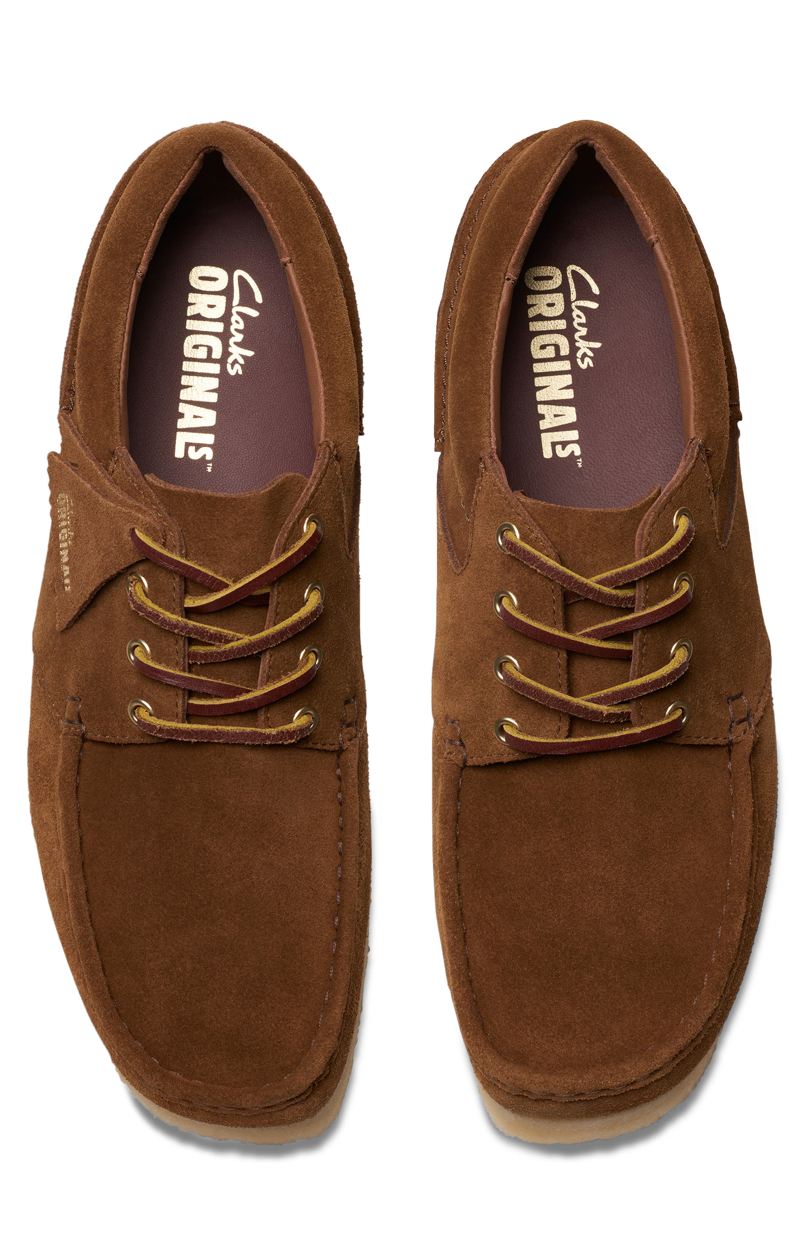 Clarks<sup>®</sup> Originals Wallabee Chukkah Boat Shoe, Alternate, color, Cola Suede