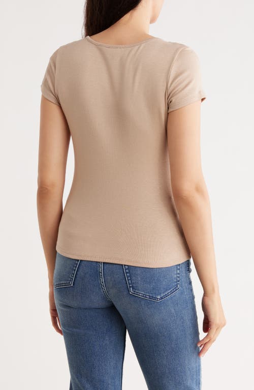 Cyrus Square Neck Knit Top In Neutral