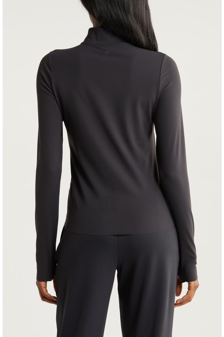 Luxe Lite Half Zip Performance Top, Alternate, color, BLACK
