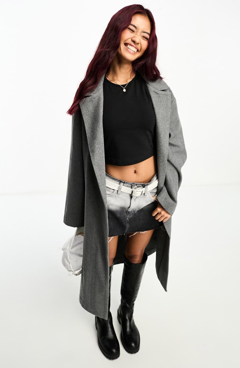 ASOS DESIGN Oversize Longline Coat, Main, color, 