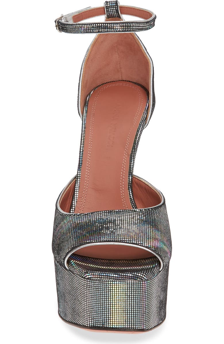 Amina Muaddi Bianca Platform Sandal, Alternate, color,