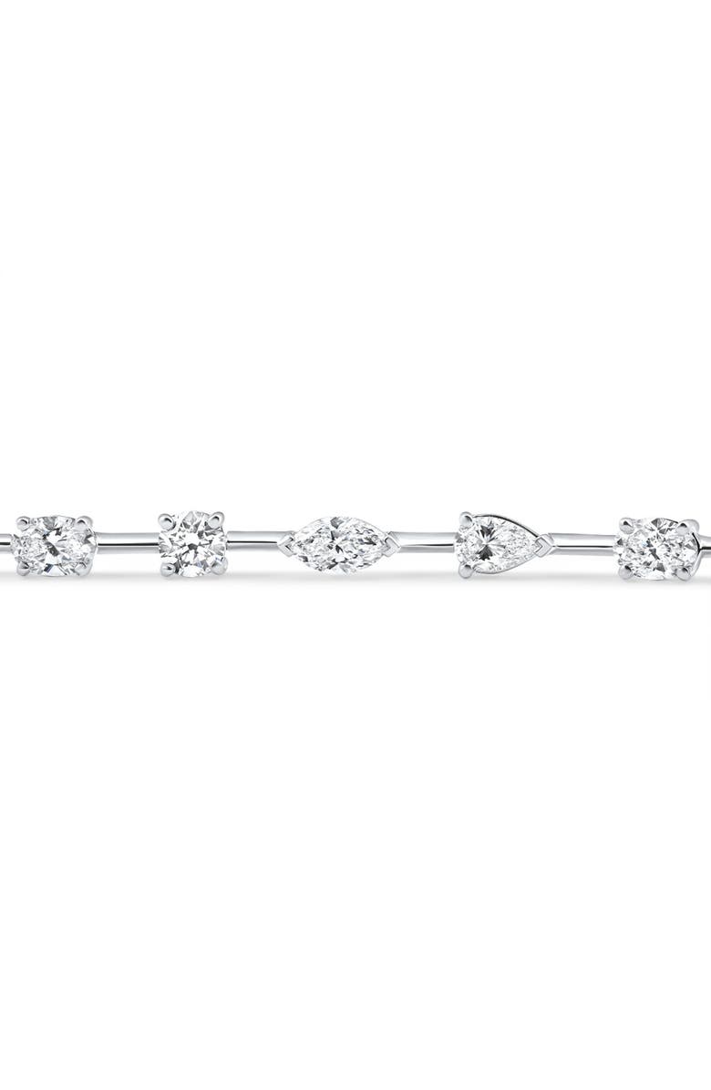 Bliss Diamond 5Ct Mixed Cut Diamond Tennis Bracelet 7" 14k Gold Lab Grown, Alternate, color, 14K White Gold