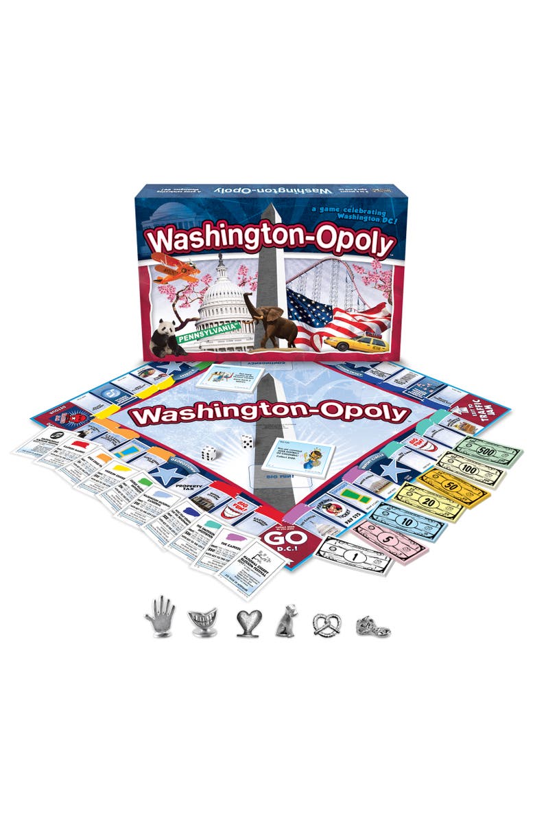 Late for the Sky Washingtondcopoly Monopoly Board Game, Main, color, Multicolored